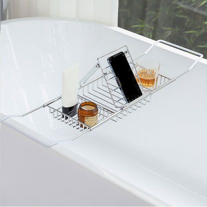 Adjustable Bathtub Tray with Telescopic Storage – Product View 7