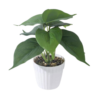 Artificial Small Potted Plant Decoration Faux Bonsai Greenery Indoor Home Decor
