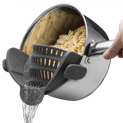Water Filter Clip 2pcs Wide Mouth Strainer Drain Holder for Pot Vegetable Fruit