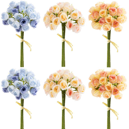 2pcs Artificial Rose Bouquet Valentine's Day Gift Fake Flowers Wedding Decor