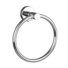 Steel Towel Ring with Pivoting Wall Mount — Silver