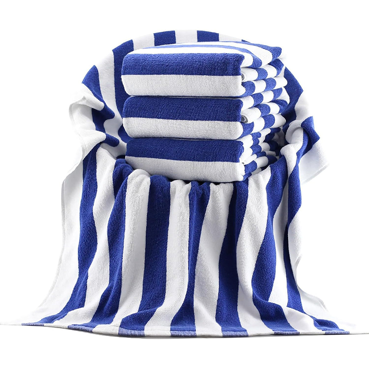 4pcs Striped Bath Towels 75x150cm Soft Absorbent Cotton Towels for Bathroom AU