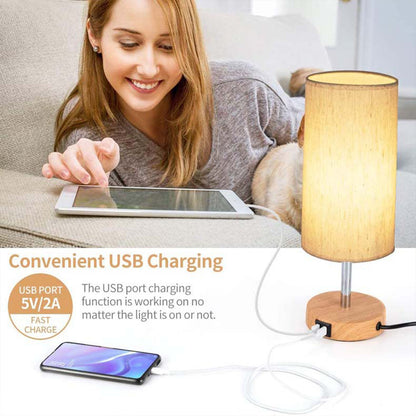 3-Speed Dimmable Bedside Table Lamp Touch Control Modern Nightstand Light AU