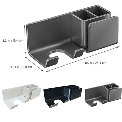 Aluminum Hair Dryer Holder Wall Mount Punch-Free Bathroom Hanging Rack Organizer