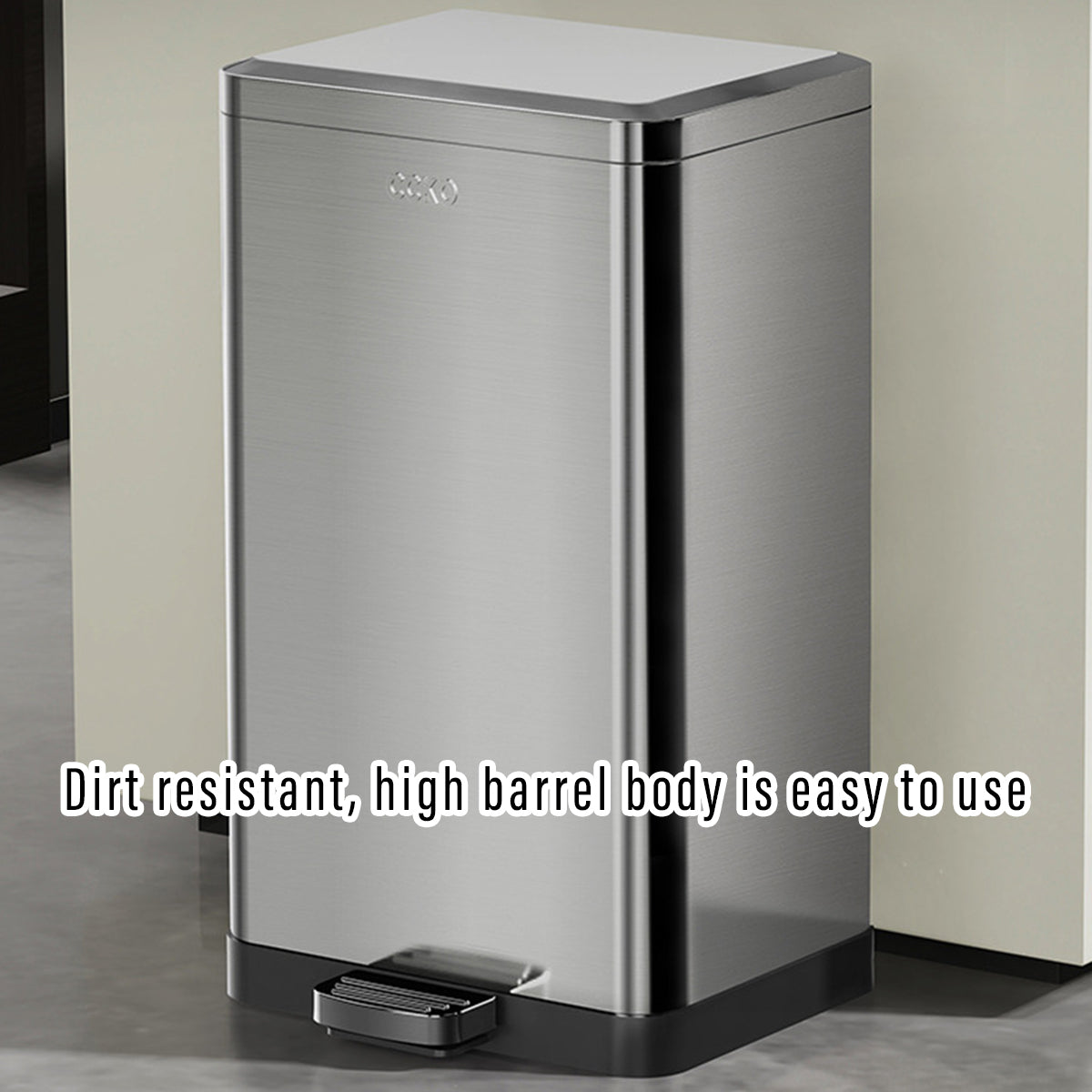 20L Rubbish Bin Foot Operated Household Trash Can with Lid Large Capacity AU