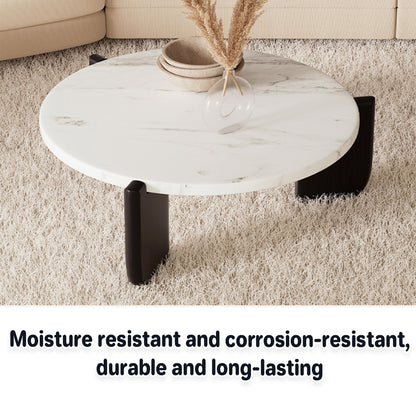 Coffee Table Modern Style 80x31CM Black Small Tea Table for Living Room Bedroom