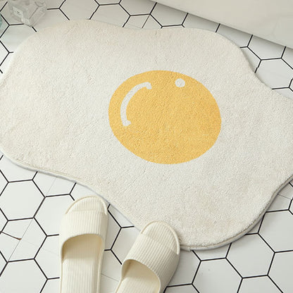 Irregular Fried Egg Shape Floor Mat Soft Imitation Wool Rug