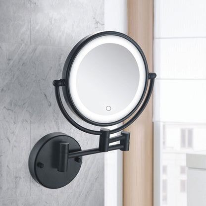 Wall Mounted Makeup Mirror 5x Magnification with LED Light
