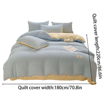 Super Soft Solid Color Duvet Cover with Zipper 180x220 cm