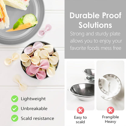 Wheat Straw Plates Bowls Cups Eco Tableware Set, 16 Pcs