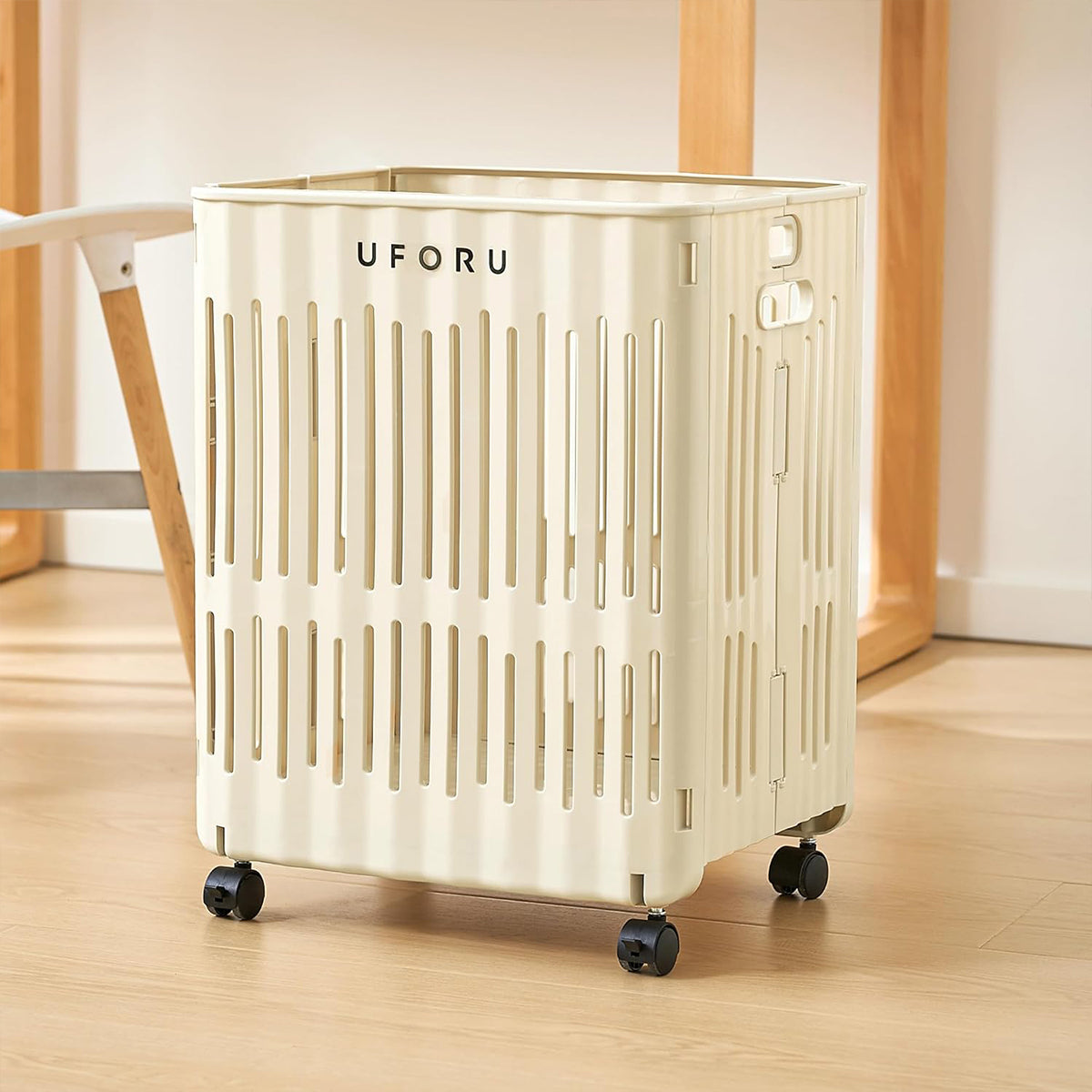Large Folding Laundry Basket with Wheels Portable Organizer