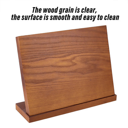 Wooden Magnetic Knife Holder Kitchen Counter Storage Rack Multi Functional Block