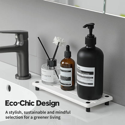 Diatomaceous Earth Bathroom Sink Drain Mat Absorbent Rack