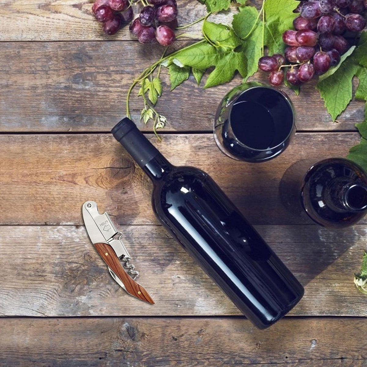 4-in-1 Wine Opener Set Corkscrew Foil Cutter Bottle Stopper Kit