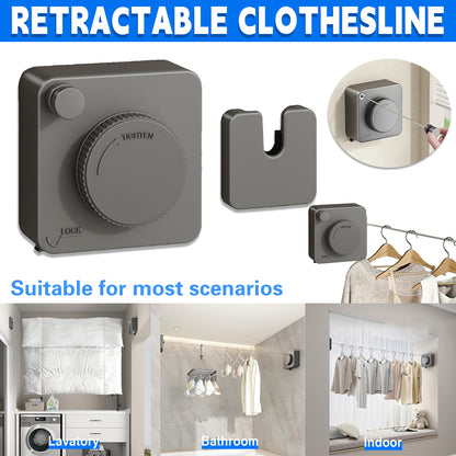 Invisible Wall Mounted Clothesline for Hotel Bathroom Sunbed Laundry Drying Rope