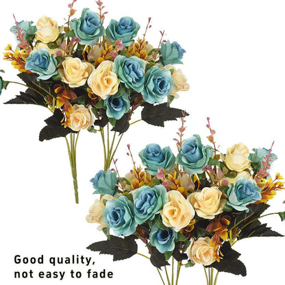 4pcs Artificial Flowers Floral Arrangement for Living Room Decor