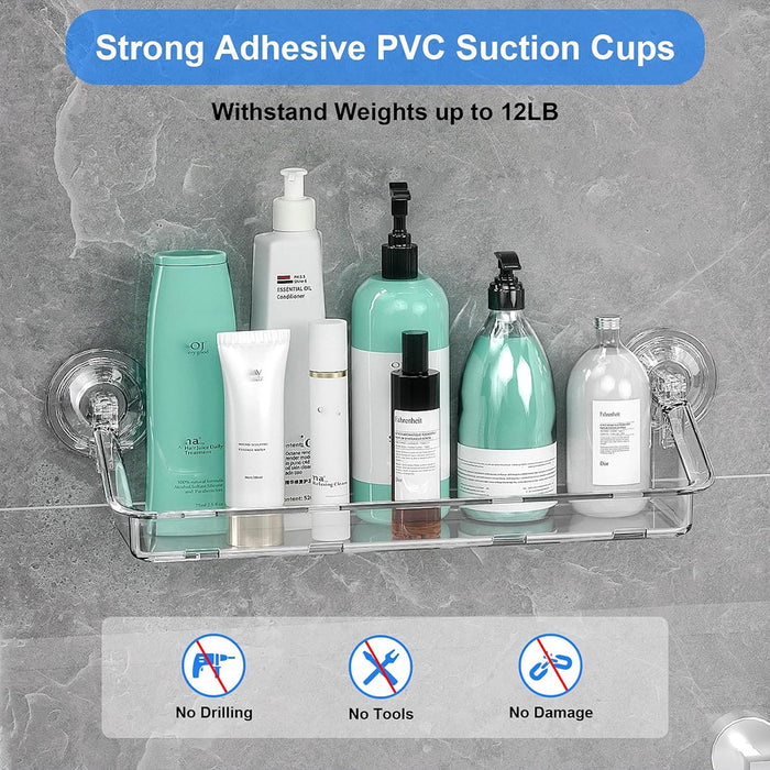 Bathroom Storage Basket with Suction Mounts
