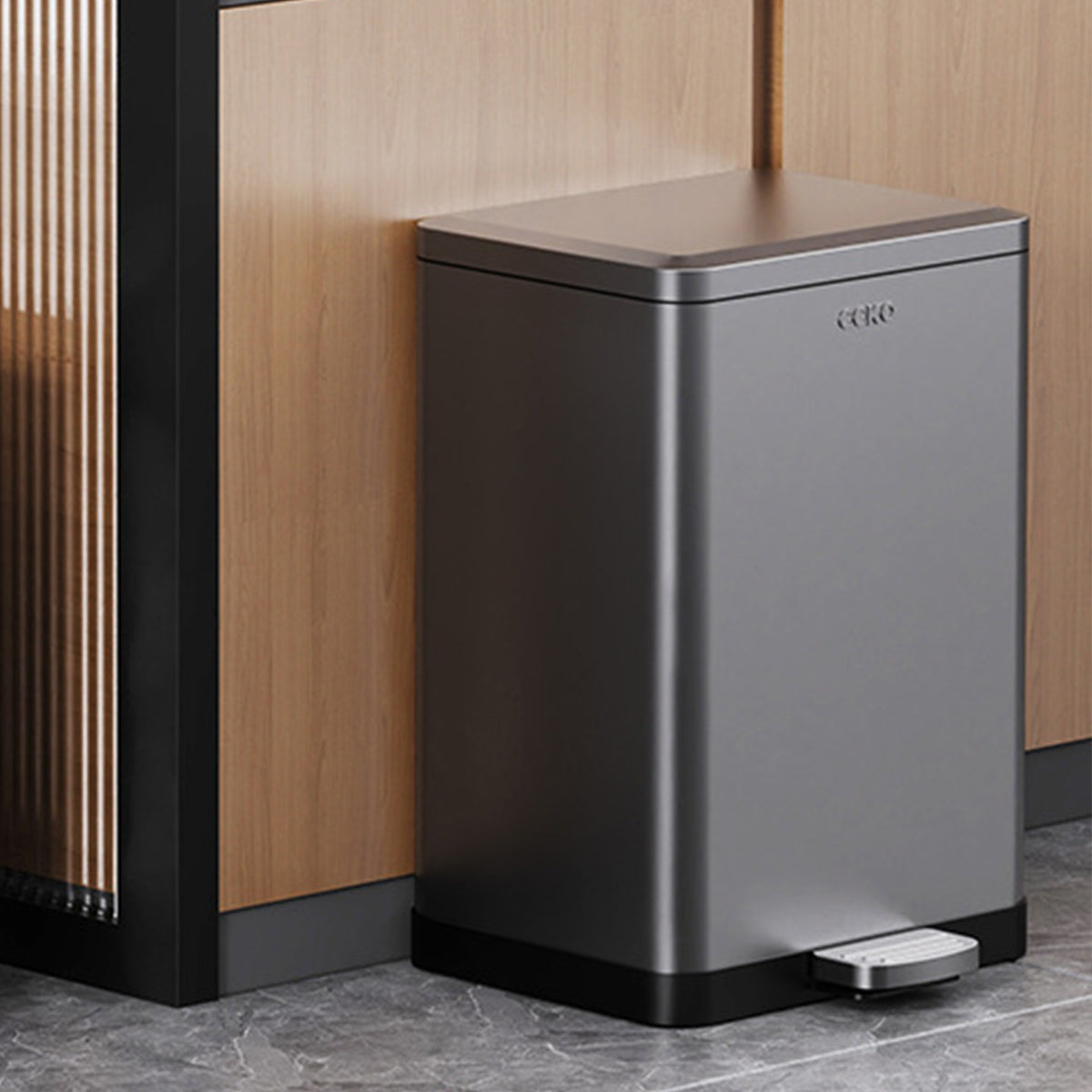 20L Rubbish Bin Foot Operated Household Trash Can with Lid Large Capacity AU