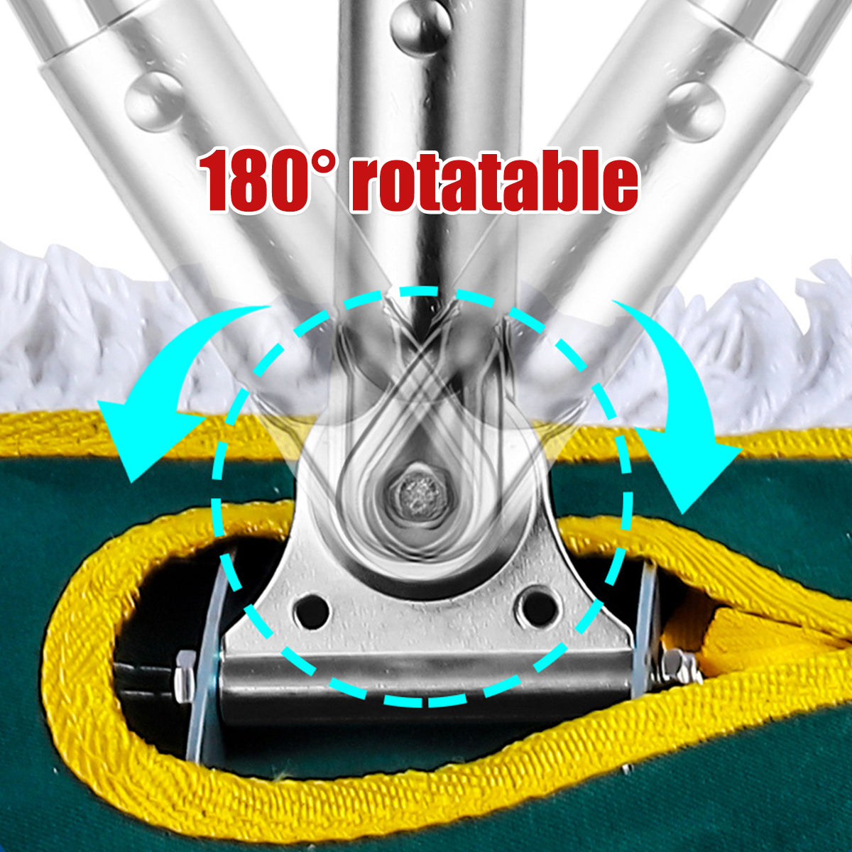 Extra Long Mop Assembly Anti-Slip Handle Floor Cleaning Tool Household Cleaner