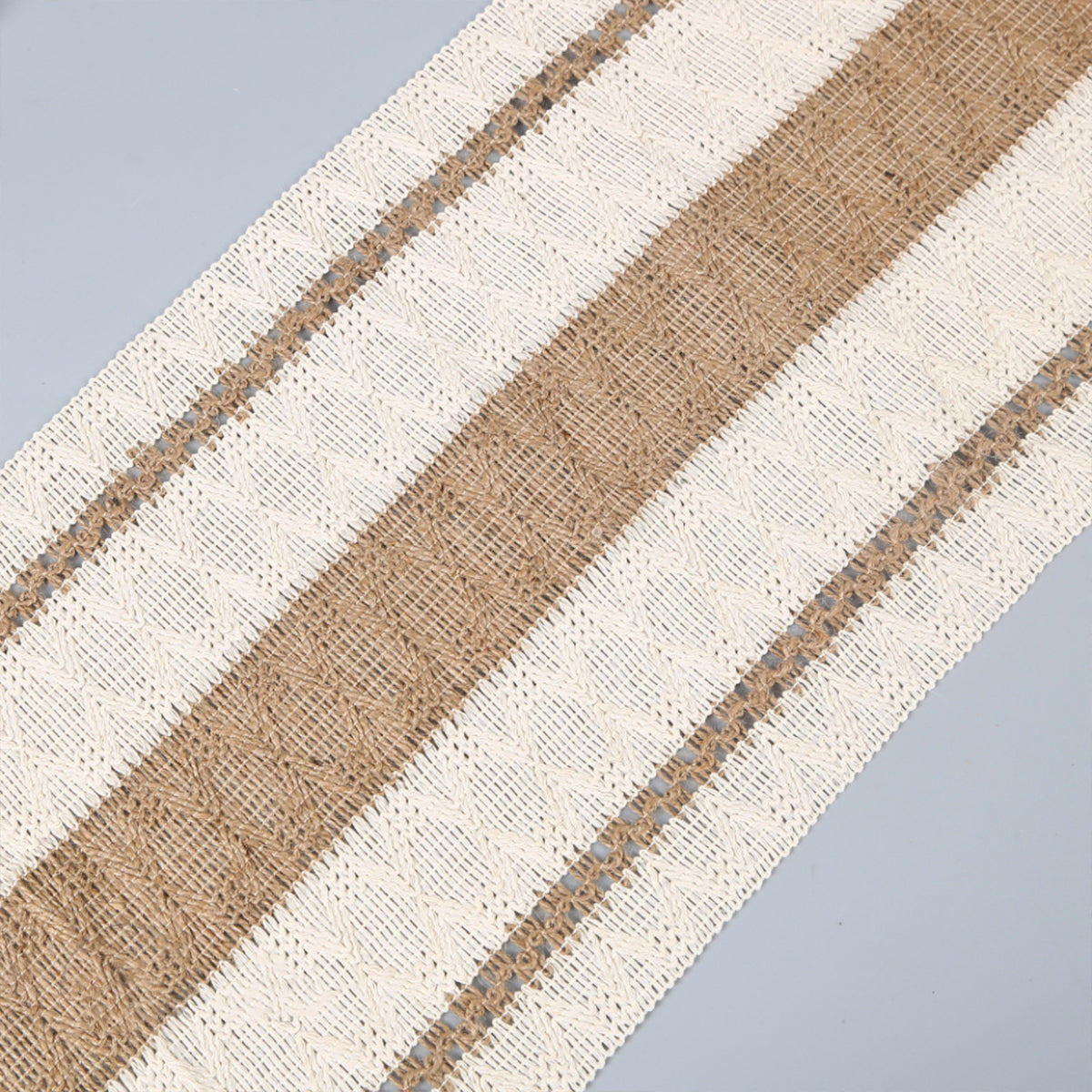Cotton Linen Table Runner with Knot Tassel Bed End Towel Long Tablecloth Mat  AU