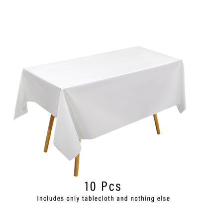 10pcs PEVA Rectangle Tablecloths Solid Colour Waterproof Party Table Covers AU