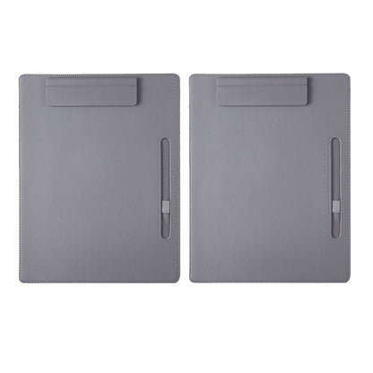 2 Pcs Leather Clipboard Conference File Holder for Hotel Menu