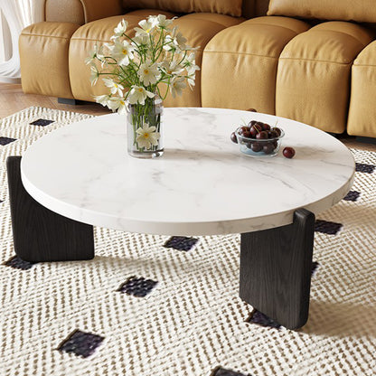 Coffee Table Modern Style 80x31CM Black Small Tea Table for Living Room Bedroom