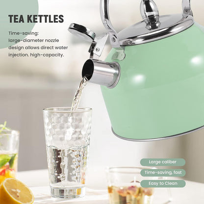 Stainless Steel Kettle 2.5L Household Water Boiler Whistling Teapot