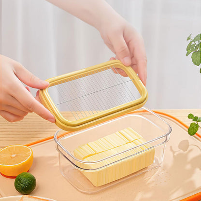 Butter Cutter Box with Lid Cheese Slicer and Storage Dish