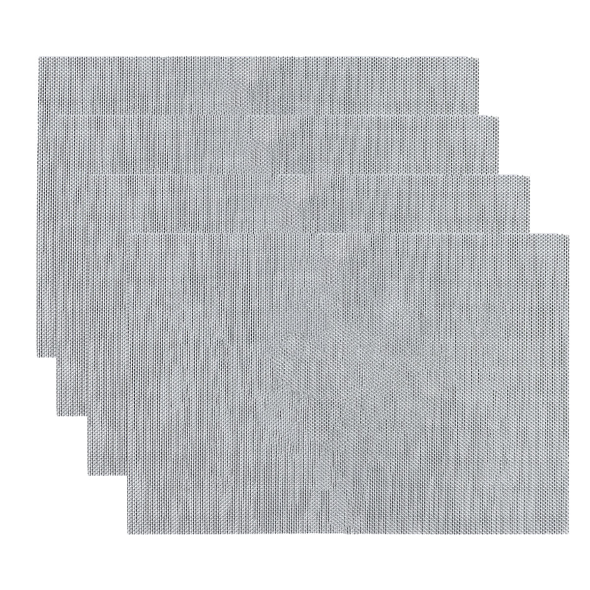 4PCS PVC Braided Placemat Heat Insulation Mat Home Non-slip Waterproof Coaster