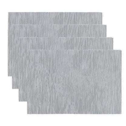 4PCS PVC Braided Placemat Heat Insulation Mat Home Non-slip Waterproof Coaster