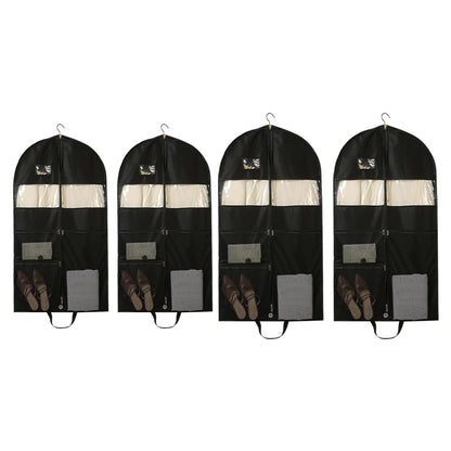 2pcs Hanging Closet Garment Dust Cover Storage Bag Clothes Protector Organizer