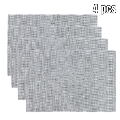 4PCS PVC Braided Placemat Heat Insulation Mat Home Non-slip Waterproof Coaster