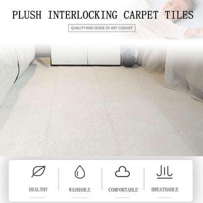 Square Carpet Set 12PCS Interlocking Foam Mats Soft Floor Pad