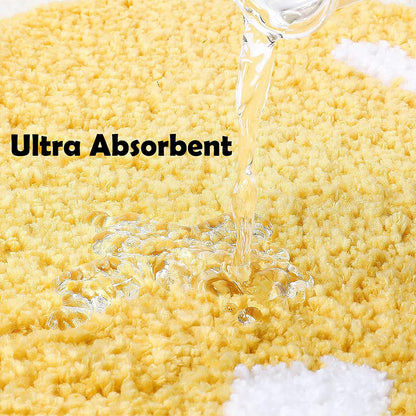 Irregular Fried Egg Shape Floor Mat Soft Imitation Wool Rug
