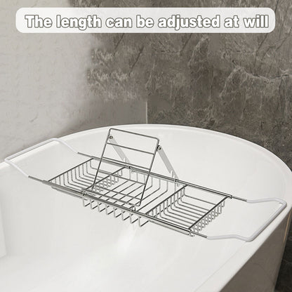 Adjustable Bathtub Tray with Telescopic Storage – Product View 9