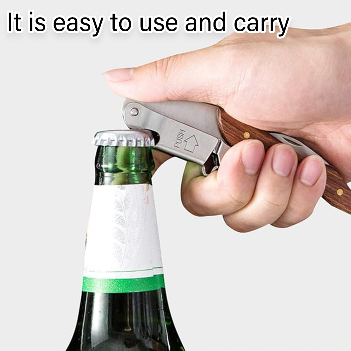 4-in-1 Wine Opener Set Corkscrew Foil Cutter Bottle Stopper Kit