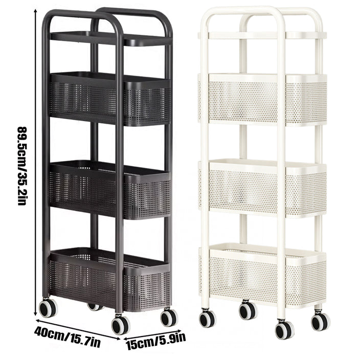 Bathroom Storage Trolley with Multi Shelves