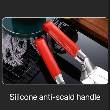 4pcs Stainless Steel Steak Tongs Frying Spatula Kitchen Tool Set