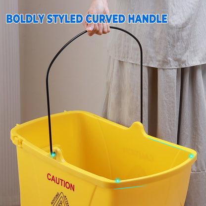32L Wringer Mop Bucket with Mop Kit for Home Floor Cleaning