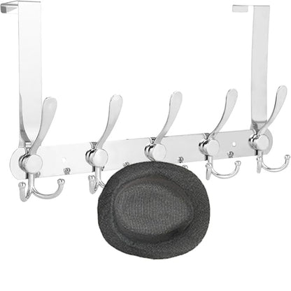 5 Hooks Stainless Steel Door Hook Coat Storage Organizer