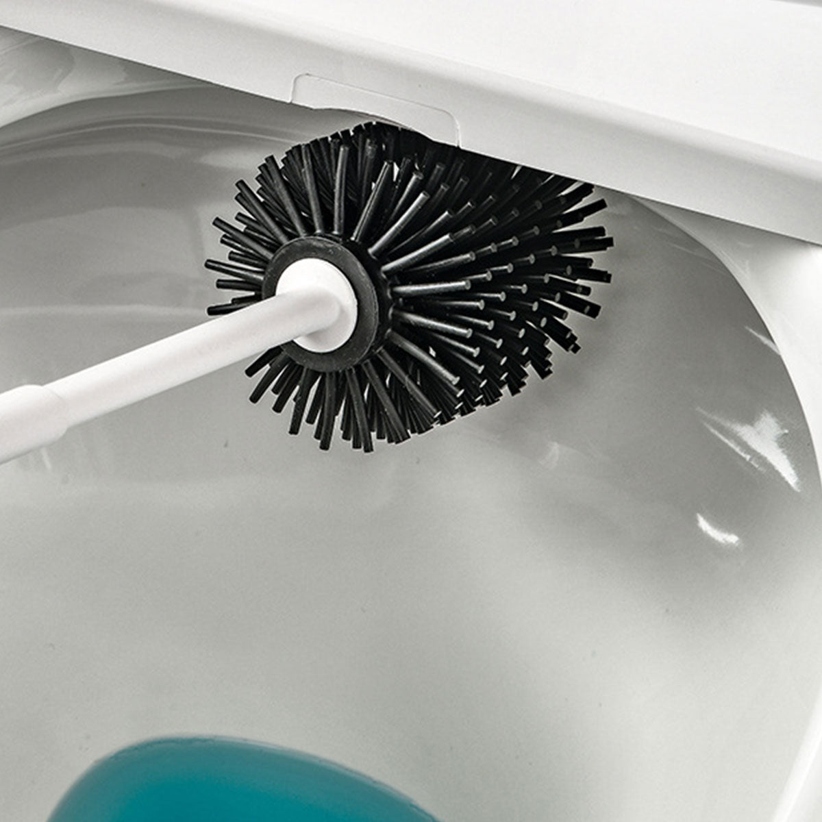 Wall Mounted Silicone Toilet Brush No Dead Cleaning Brush for Bathroom Household