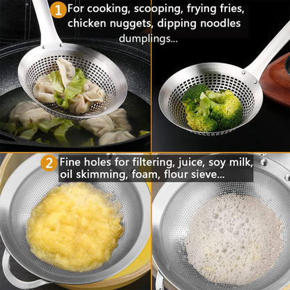 Stainless Steel Colander Spoon Strainer for Pasta Rice and Vegetables