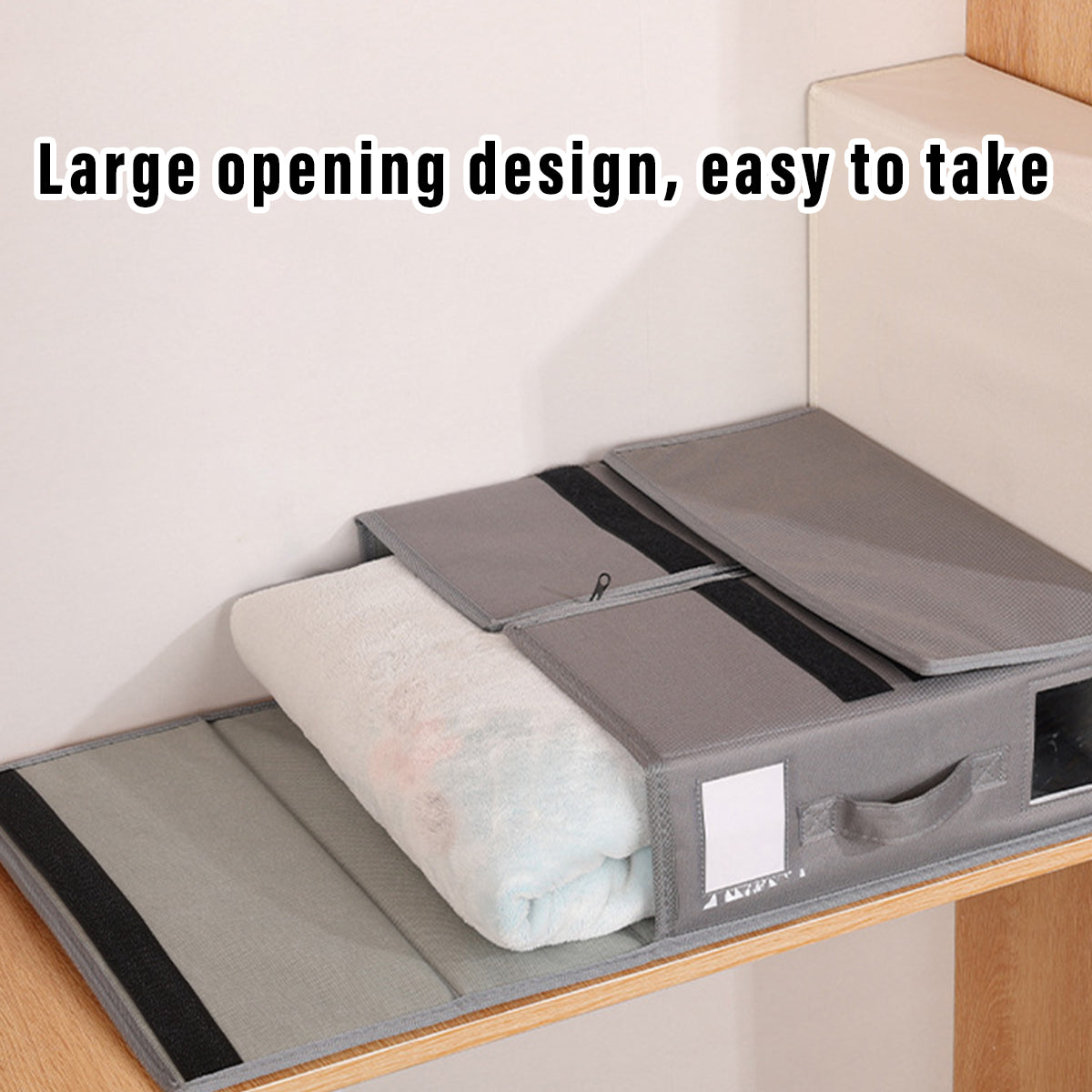 4 Pcs Collapsible Fabric Storage Boxes with Handles