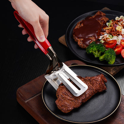 4pcs Stainless Steel Steak Tongs Frying Spatula Kitchen Tool Set