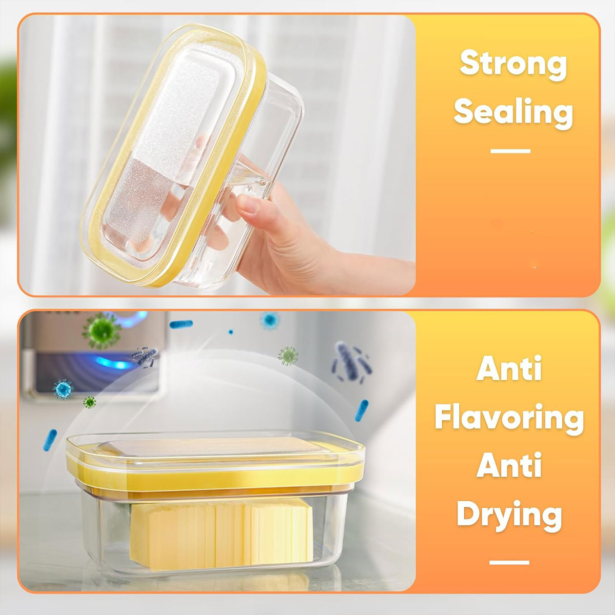 Butter Cutter Box with Lid Cheese Slicer and Storage Dish