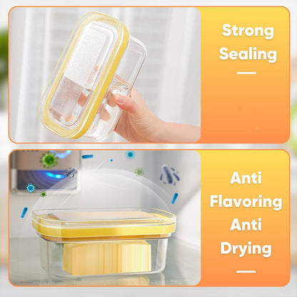 Butter Cutter Box with Lid Cheese Slicer and Storage Dish