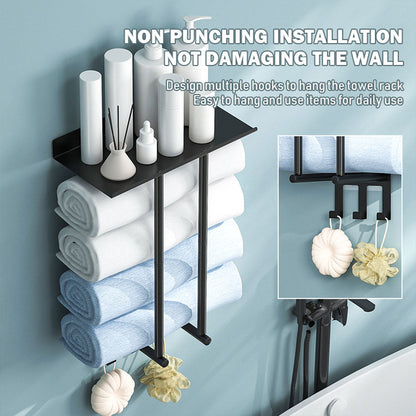 Wall Mounted Towel Rack with No Drill Fitting – Product View 8