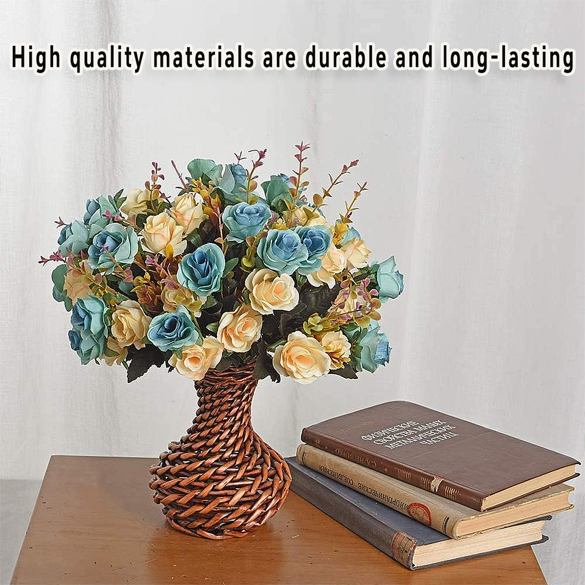 4pcs Artificial Flowers Floral Arrangement for Living Room Decor