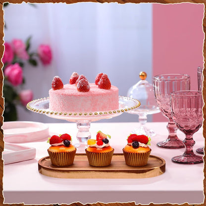 8pcs Wooden Cake Tray Home Serving Tray for Treats Snacks and Desserts Use AU